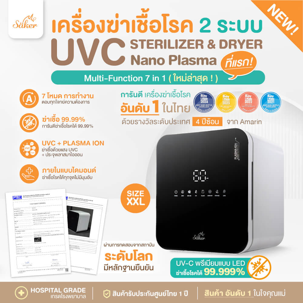 เครื่องฆ่าเชื้อ+อบแห้ง+ลดกลิ่นอับ SAKER XXL สีขาว SAKER0186-SN_1